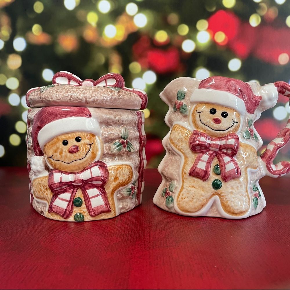Vintage Gingerbread Man Creamer & Sugar Set – World Bazaar